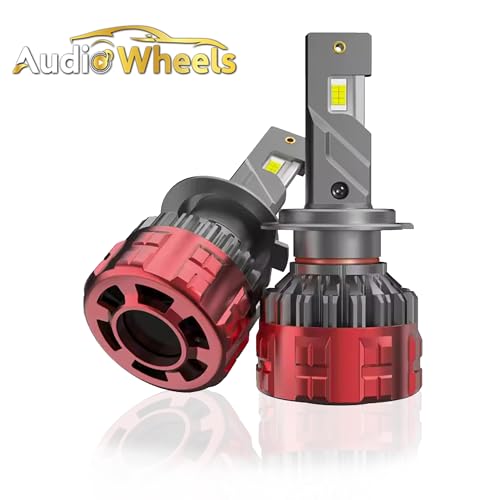 Image of Audio Wheels H7-110W Car Led Headlight Bulbs,16,000 Lumens Super Bright LED Headlight Conversion Kit for Cars 6000K Cool White Quick Installation Halogen Replacement, Pack of 2