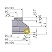 Mitsubishi Materials AHX640WR0620F AHX640W Series Arbor Face Milling Cutter, Right Hand, 40? Angle, 20 Teeth, 6" Cutting Dia, 2" Fixing Part Depth