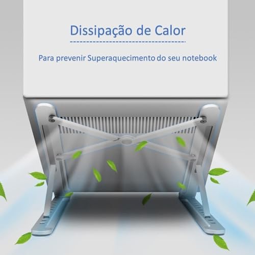 Suporte para Notebook, Laptop, Tablet Regulável Ergonômico Base Dobrável Portátil P/Apoio Mesa Artic