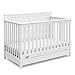 Graco Hadley 5-in-1 Convertible Crib with Drawer (White) – GREENGUARD Gold Certified, Crib with Drawer Combo, Full-Size Nursery Storage Drawer, Converts to Toddler Bed, Daybed
