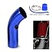 BARTOO 3 Inch Cold Air Intake Filter Pipe Curve Pipe, Aluminum Air Intake Elbow for Car Truck Turbo Piping, Blue