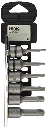 Douilles torsadées 3/8" SONIC 801206 jeu de 6 pièces pour écrous endommagés