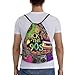 PRTYABS Fashion Funny Retro 80s 90s Drawstring Backpack Bags Sack Pack Tote Sport Backpack Bag for Gym,Traveling,Yoga