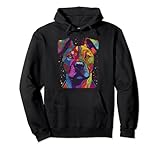 Photo Gallery colorful funny rainbow staffordshire pitbull psychedelic dog felpa con cappuccio Photo Gallery colorful funny rainbow staffordshire pitbull psychedelic dog felpa con cappuccio