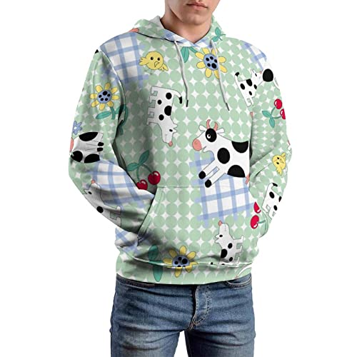 Sweatshirt vache mignonne unisexe à capuche imprimé 3D - 6