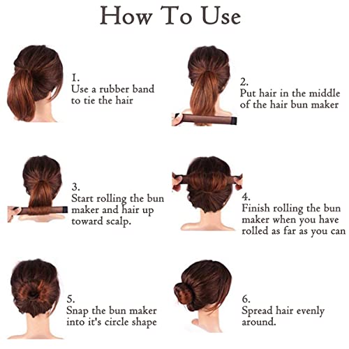 Kissbuty 7 Pcs Bun Maker French Twist Hair Donut Fold Wrap Snap Disk Hair Fashion Bun Hair Styling Hair Donut Magic Diy Tool For Woman Girl Ladies 7 Shades #TOP5