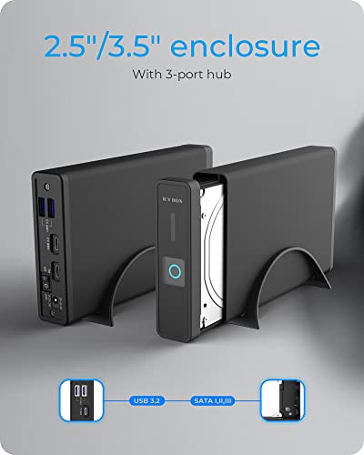 Caja externa ICY BOX para discos SATA 2.5/3.5'' USB 3.2 miniatura 2
