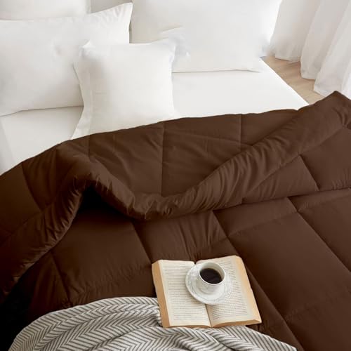 Image of Razzai Restful Sleep Microfiber Summer Season Ac Comforter 110 GSM (92 inch x 106 inch Inches /233cm x 269cm) - King Size Comforter|Chocolate Brown|