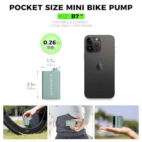 Mini bomba de bicicleta portátil para pneu de bicicleta, bomba elétrica máxima de 120 PSI, bomba de