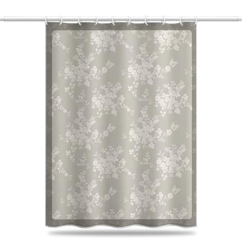 Rideau de douche 120x180cm lavable avec crochets en C