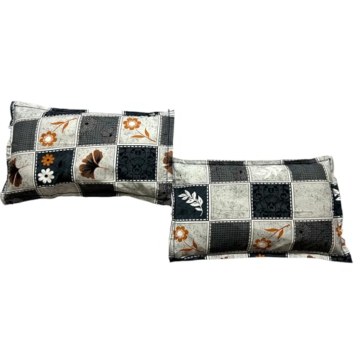 Image of TrueDecor 200TC Premium Cotton Feel 1 Double Bedsheet with 2 Pillow Cases| King Size | Breathable and Wrinkle Free (Chess Floral)