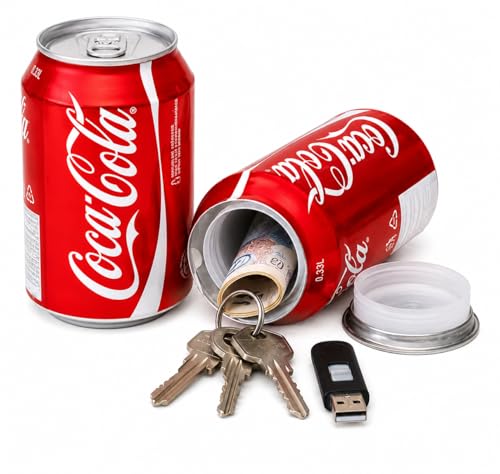 Secret Safe Diversion Drinks Cans - Unscrew Lid to Reveal Secret Compartment - Weighted Realistic Can Safe (Cola)