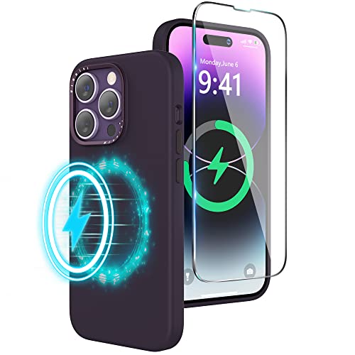 Coque iPhone 14 Pro Max silicone magnétique protection écran