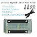 2 Pack Premium Rubber Coated Magnetic License Plate Holder, Magnet Tag, Demo Tag Test Drive, Car Dealer Magnet Bar License Plate Frame with Screws No Scratch for Car Truck (Black)