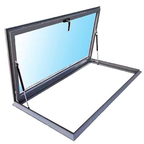 Underground windows Skylight Roof Window,Hand Daylighting Well Egress Window,Underground Well Lighting Door, for Shed, Basement, Garage, Sun Room and Outdoor Attic Entry, Custom Size(50x70cm