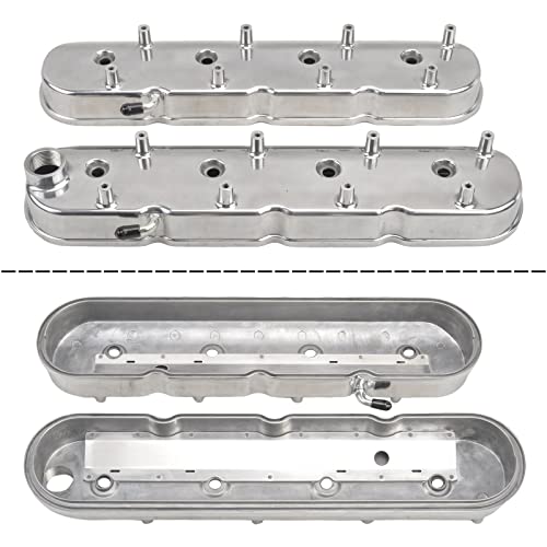 Tbapfs Fabricated Aluminum Engines Valve Covers With Coil Mounts Compatible With Gm Chevy Lsx Ls1 Ls3 Ls6 - Sliver #TOP1