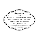 Keep Washing Machine Door Open After Use Sign Sticker 5.9x3.9IN — Equipment Leasing and Rental