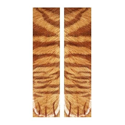 Rehomy Unisex Adult Kids 3D Animal Paw Cute Cat Tiger Feet Print Foot Hoof Crew Socks Elastic Hosiery Polyester Rich, Comfortable, Breathable, High Performance Thermal Socks 1 Pairs, Multicoloured Cover