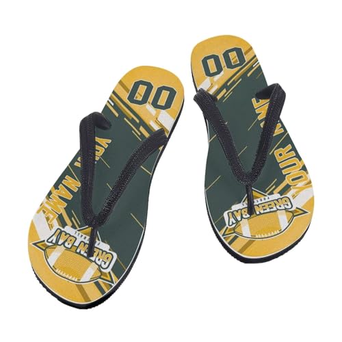 Custom Personalized Flip Flops,Beach Slippers Custom Name Number,Beach Summer Casual Flip Flop For both Men and Women.3