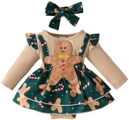 Roupas de Natal para bebês meninas, macaquinho de papai noel, bab...