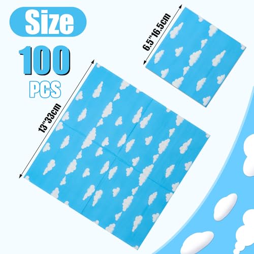 Serviettes jetables en papier anniversaire fête prénatale de 100pcs - 2