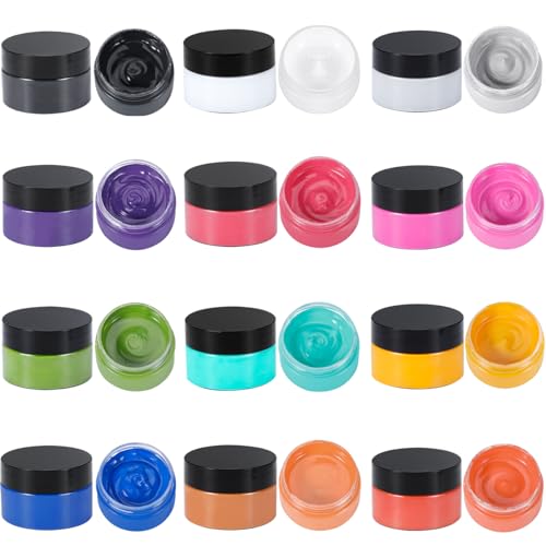 Image of BOOLOOEN12-Color Chalk Paste Paint Set, Premium Fabric & Silk Screen Paint for Stencils, Multi-Surface DIY Craft Paint for Wood, T-Shirt, Canvas, Home Decor & Artist Projects