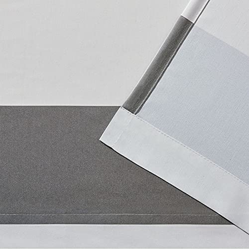 Exclusive Home Curtains Surfside Cabana Stripe Cotton Grommet Top Curtain Panel Pair, 54X84, Black Pearl, 2 Count #TOP3