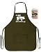 I Like Pig Butts and I Cannot Lie Funny Apron Can Coolie Bundle Bacon BBQ Barbecue Two Pocket Apron Military Olive Green