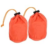 JECOMPRIS Organizador de Sacos de Dormir para Acampar 2 Piezas Bolsa de Almacenamiento Compacta y Portátil Aislamiento Térmico Diseño Comprimido Color Naranja