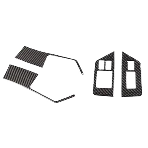 Window Control Panel Cover for Nissan for GTR for R35 2008-2016 Carbon Fiber Steering Wheel Dash Board CD Gear Shift Air Vent Sticker(Style 18)