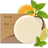 Vove Dish Soap Bar, Coastal Citrus Mint, Mandarin, Spearmint, Cypress & Bergamot Oils, Coconut Cleanser, Plant-Based Solid Dish Soap, Plastic-Free Kitchen Cleaner, FSC-Certified Packaging, 1 Bar