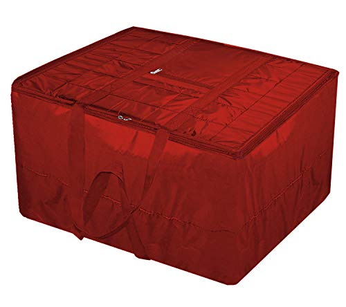 Image of Jumbo Attachi Bag in Soft Parachute Material, Blanket Cum Suitcase Bag (MAHROON, Pack of 2)