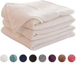 LIANLAM Queen Size Fleece Blanket Lightweight Super Soft and All Season Warm Fuzzy