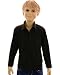 Gillsonz A1vDa - Camisa de manga larga para niño, fácil de planchar,...