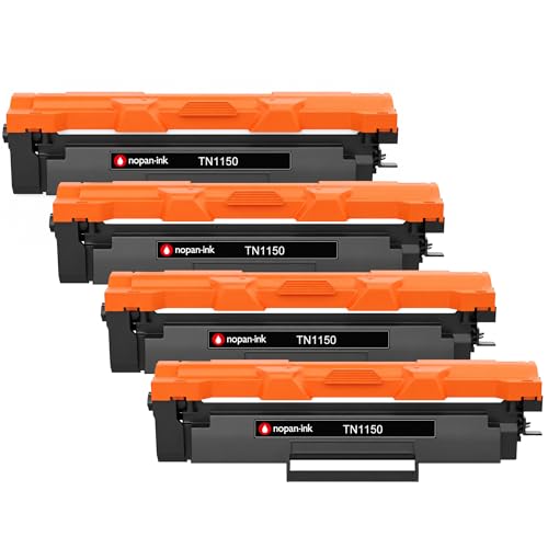 Pack 4 toners TN1150 noir haute capacité pour imprimantes Brother HL L1240W et DCP L1640W