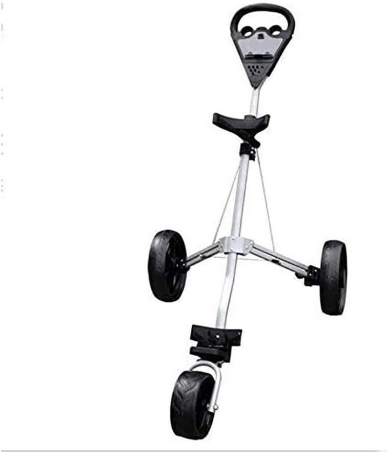 3-Wheel Golf Push Cart, Lightweight Foldable Golf Cart with Adjustable Handle, Foot Brake, Scoreboard, Easy One-Touch Open/Close