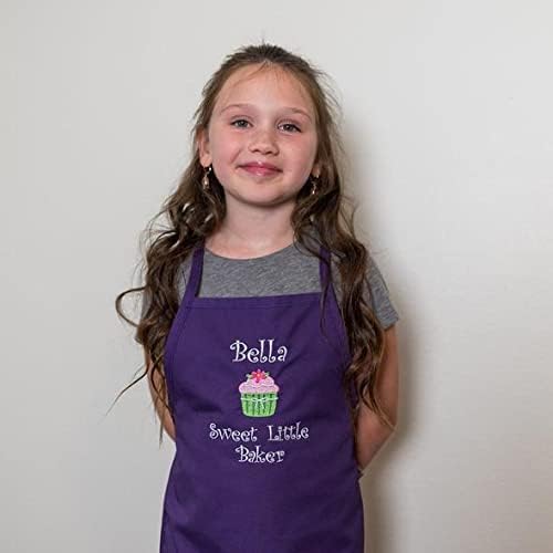 Miniatura 3 de Delantal bordado personalizado Sweet Little Baker con nombre para niños, tallas para niños pequeños y niños, muy lindo, gran regalo