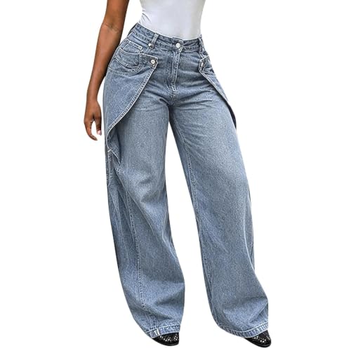 Pantalones vaqueros holgados de cintura alta para un estilo de calle cómodo y urbano diario