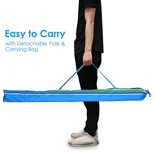 Yescom 6 Ft Striped Outdoor Beach Umbrella Uv Protection Sunshade Tilt Sand Anchor Backyard Camp Trip Parasol #TOP5