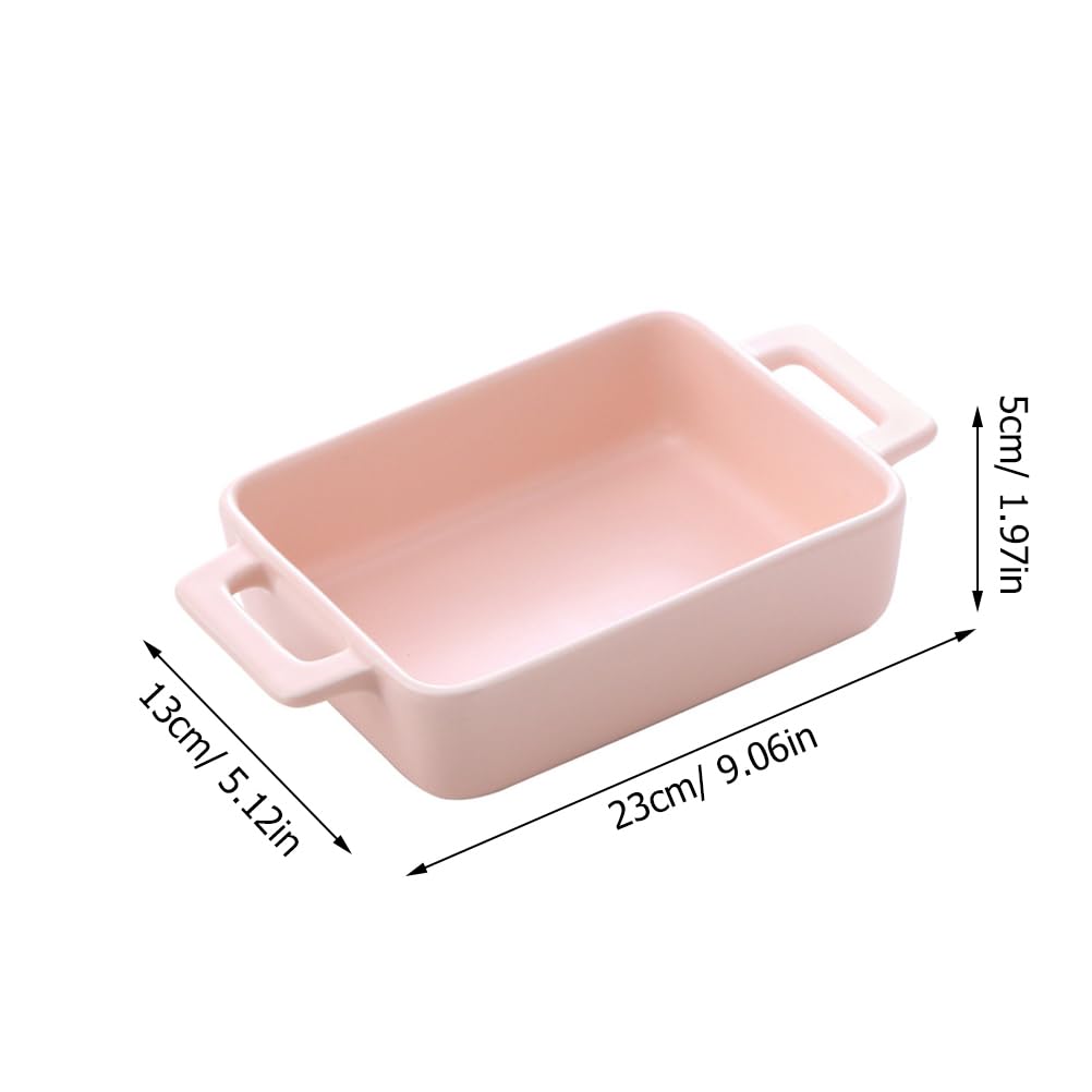 LIFKOME Ceramic Baking Tray 8.66X4.92 Inch Multipurpose Oven Dish Wear-Resistant Bakeware for Cheese Bread Baked Rice Casserole Suitable for Home Restaurant Kitchen - Image 2