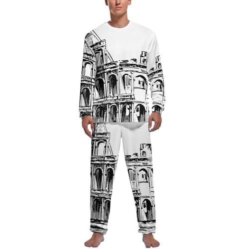 Ensemble de pyjama homme Romain avec haut manche longue et pantalon de nuit