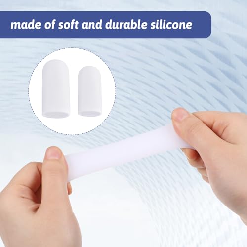 Image of 12 Pcs Silicone Toe Protectors Fittable Gel Toe Cap Breathable Toe Cover Sleeves Toe Cushions for Women Men Protect Toe from Rubbing Missing or Ingrown Toenails Corns Calluses Blisters