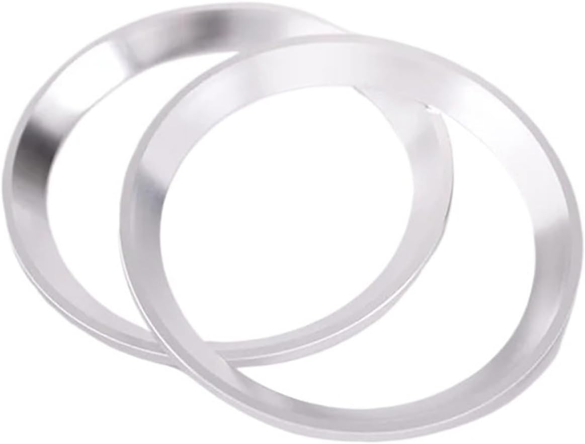 GERRIT Car Accessories Fit for Land Rover Defender 90 110 130 2004-2018 Car Center Console Air Conditioner Vent Outlet Cover Trim Stickers Upholstery Care (Color : Silver)