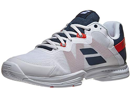 Babolat Men's Sfx3 All Court Men Tennis Shoes, White Estate Blue, 10 UK