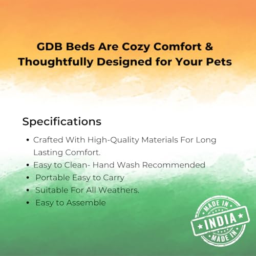 Image of GDB Premium Cotton Cozy Covered Pet Bed For Cats And Small Dogs Soft, Washable, Cave-Style Sleeping Bed With Anti-Slip Bottom (Brown Black, M)