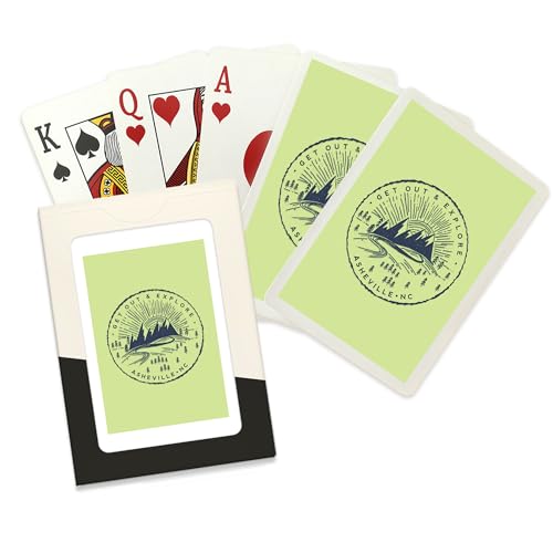 Lantern Press Asheville, North Carolina, baraja de 52 cartas poker