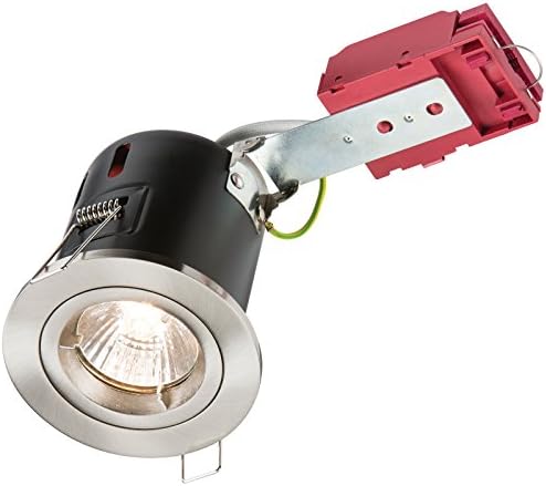 Knightsbridge Fixed GU10 230V 50W IC Fire-Rated Downlight-White, Metal