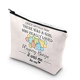 TSOTMO Bingo player Gifts There Was A Girl Who Really Loved Playing Bingo Zipper Pouch Makeup Bag fo
