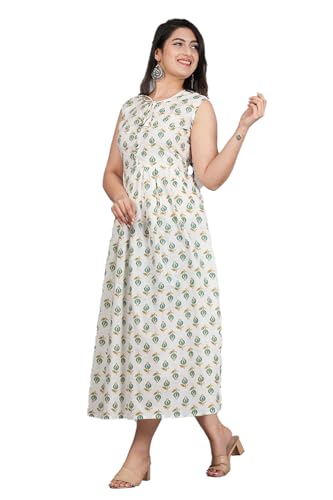 Image of Kuruti B Sheets Women's Cotton Floral Printed Regular Fit Anarkali Kurta for Women