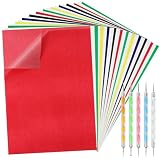 CHRORINE Juego de 200 hojas de papel de calco de carbono con 5 herramientas de puntos en relieve, papel de copia de transferencia para trazar dibujo en madera, lona, tela y otras superficies, tamaño